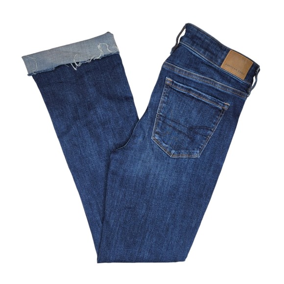 American Eagle Outfitters Denim - American Eagle Jeans Stretch Hi-Rise Skinny Kick Distressed Crop Denim Size 2